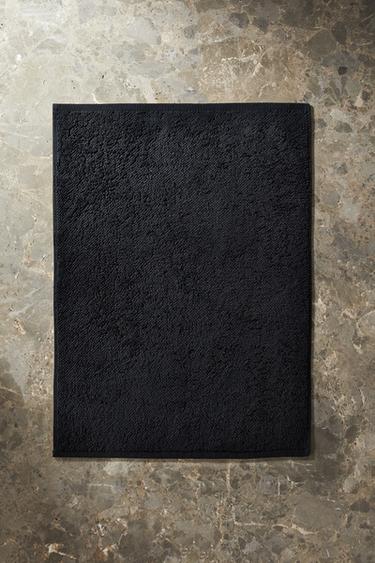 Zara NON-SLIP PLAIN BATH MAT - Black
