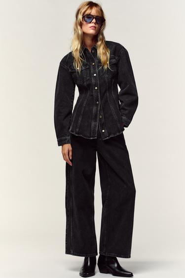 ДЖИНСЫ-КЮЛОТЫ Z1975 С ВЫСОКОЙ ПОСАДКОЙ — ЧЕРНЫЙ от Zara — изображение 0