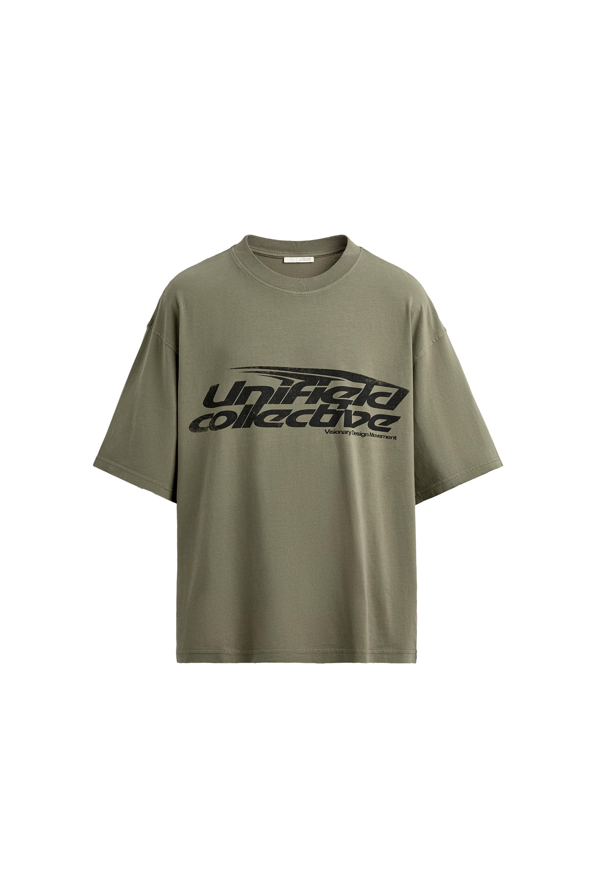 サト RELAXED FIT PRINTED T-SHIRT - Anthracite grey | ZARA South Africa