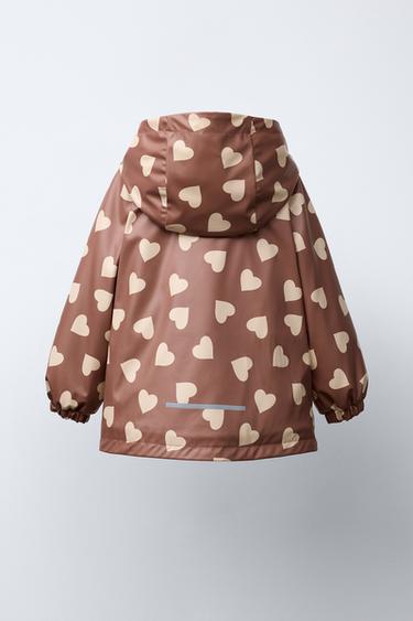 WATER-RESISTANT PRINTED RUBBERISED RAINCOAT - Pink by Zara - Image 3