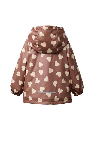 WATER-RESISTANT PRINTED RUBBERISED RAINCOAT - Pink by Zara