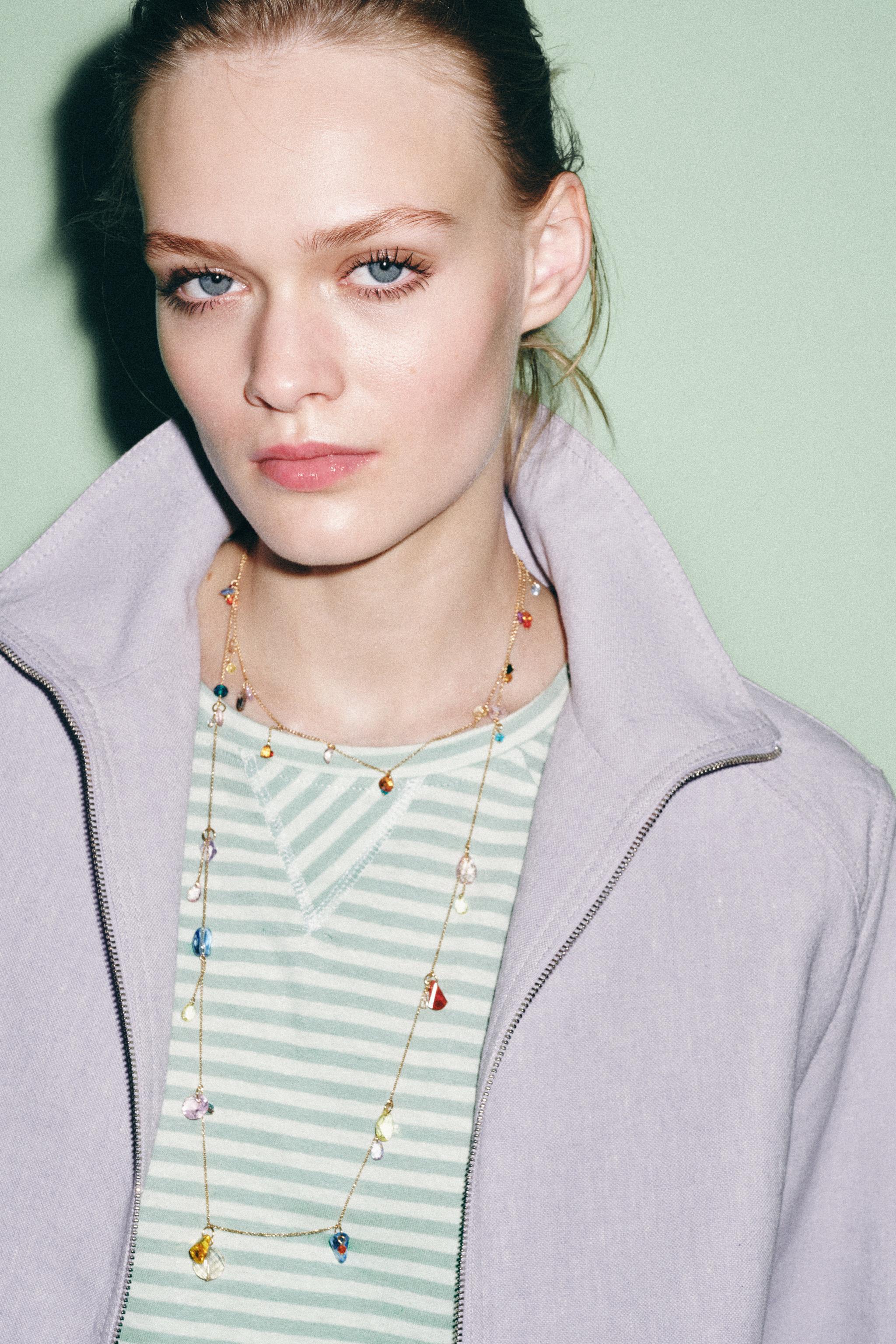 Женские аксессуары Zara 2-PACK RESIN BEAD NECKLACES — фото 2