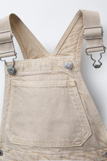 LONG TWILL DUNGAREES - Ecru by Zara - Image 2