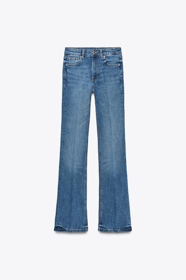 ZW COLLECTION BOOTCUT MID-WAIST CONTOUR JEANS - Light blue by Zara