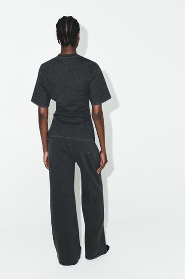 SHINY PLUSH TROUSERS - Black by Zara - Image 2