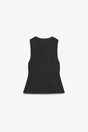 FITTED ZIP TOP - Black by Zara - Image 7