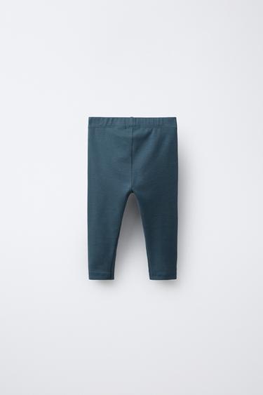 Zara BASIC LABEL LEGGINGS - Bluish