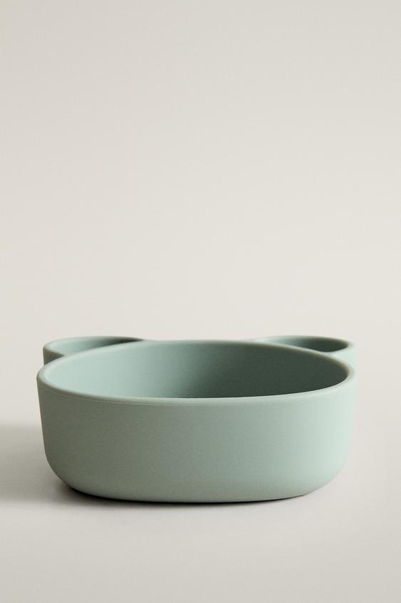 Zara KIDS' BEAR SILICONE BOWL - 藍色 - 圖片 0