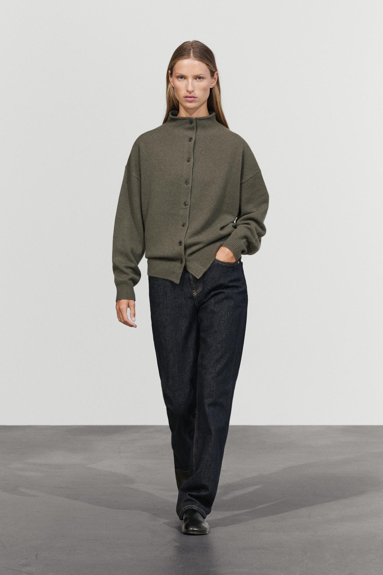 100% cashmere knit cardigan — 516