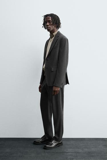 WOOL SUIT BLAZER - Black by Zara - Image 3