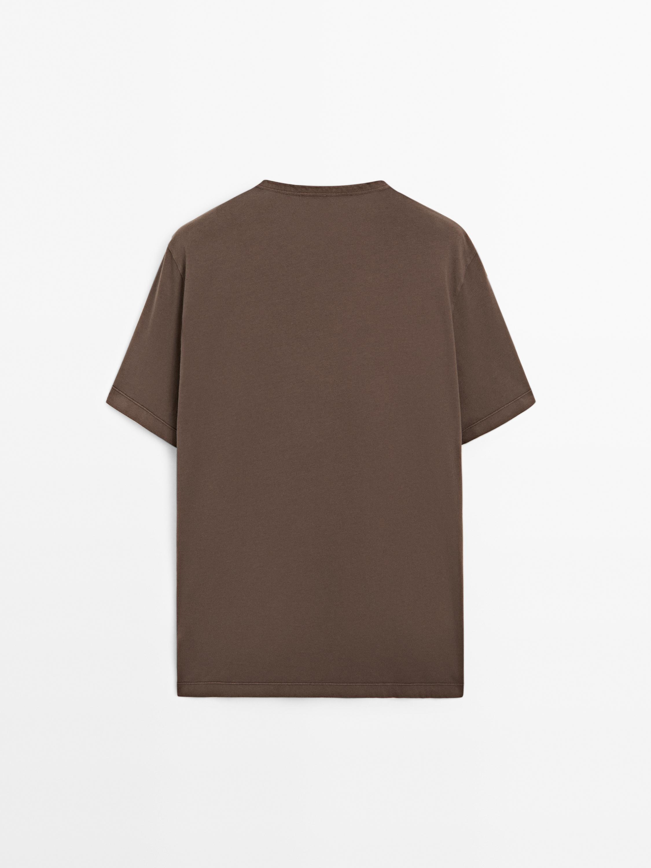 Distressed-effect short sleeve T-shirt