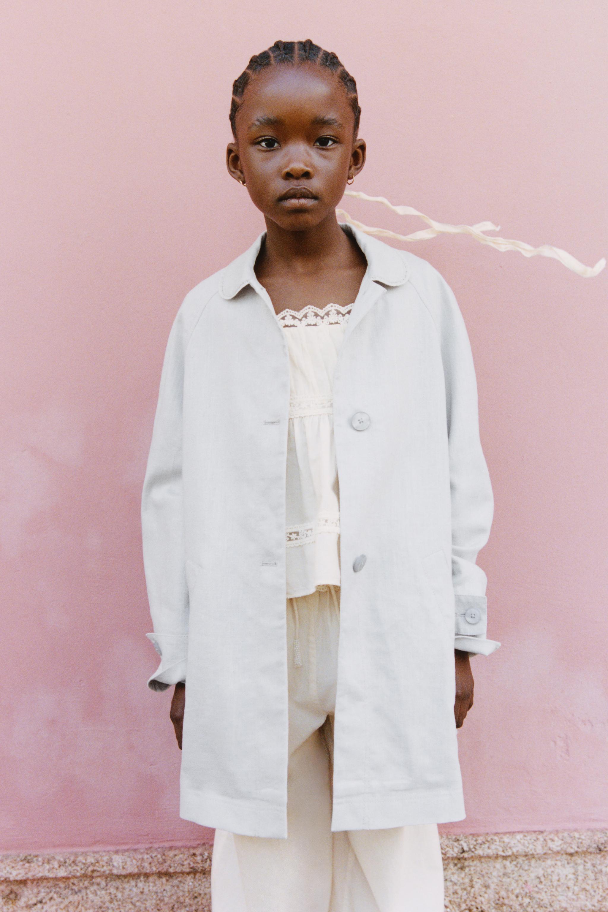 PLAIN LINEN & COTTON COAT