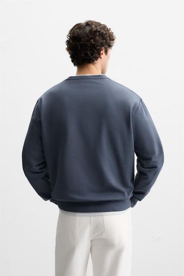 FADED SLOGAN SWEATSHIRT - Blue by Zara - Image 2