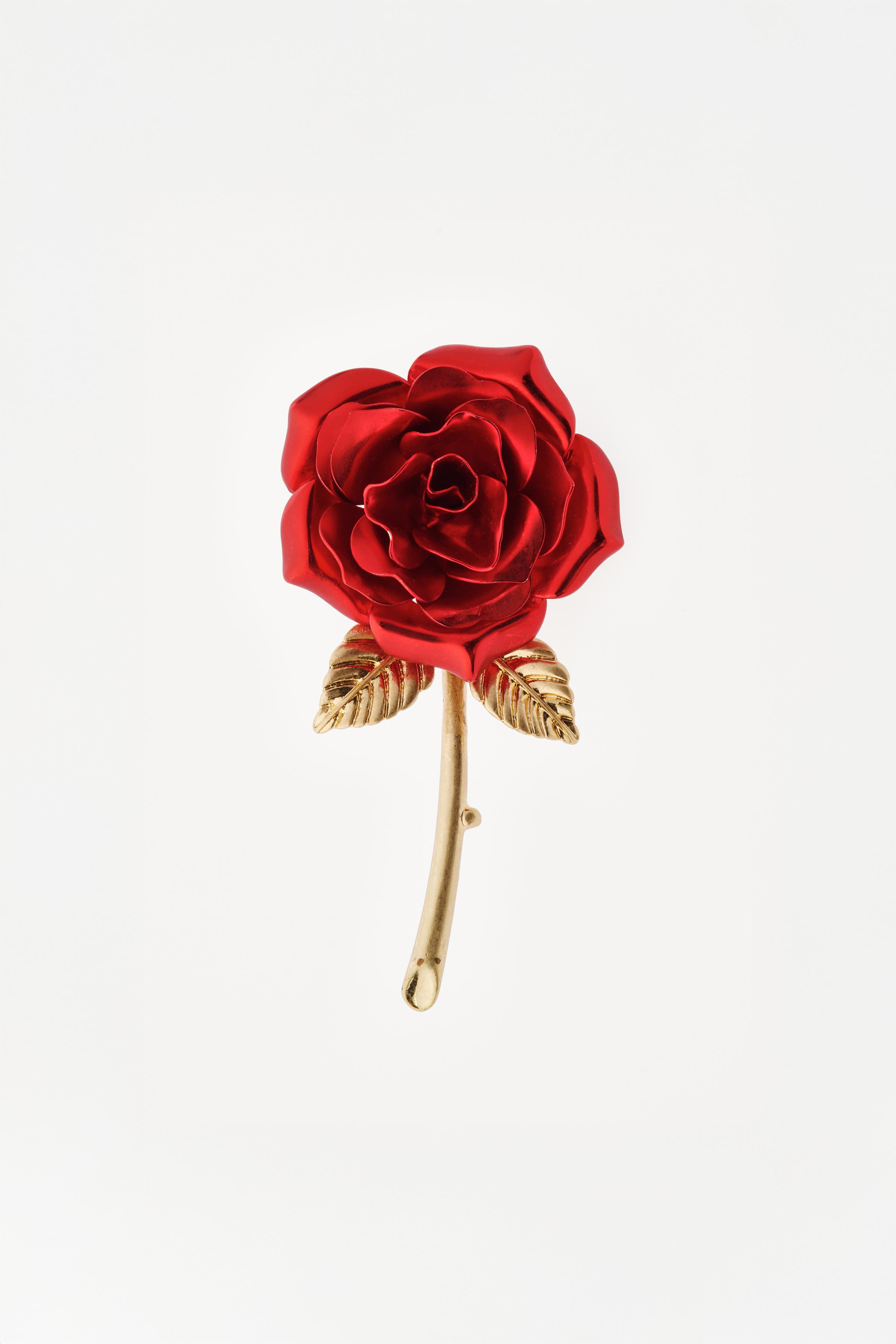 WILLY CHAVARRIA X ZARA METAL ROSE BROOCH