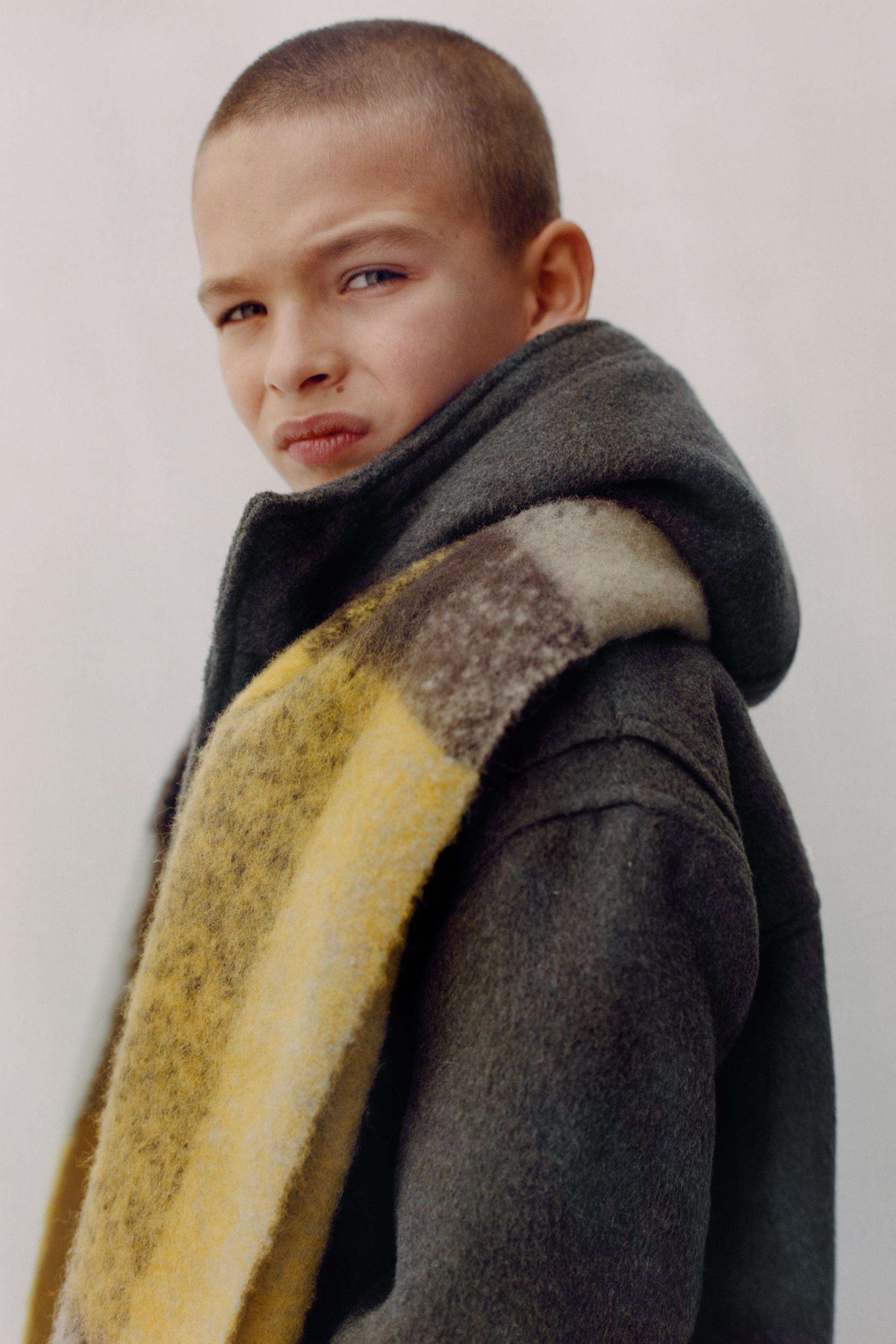 CLOTH DUFFEL COAT WITH WOOL