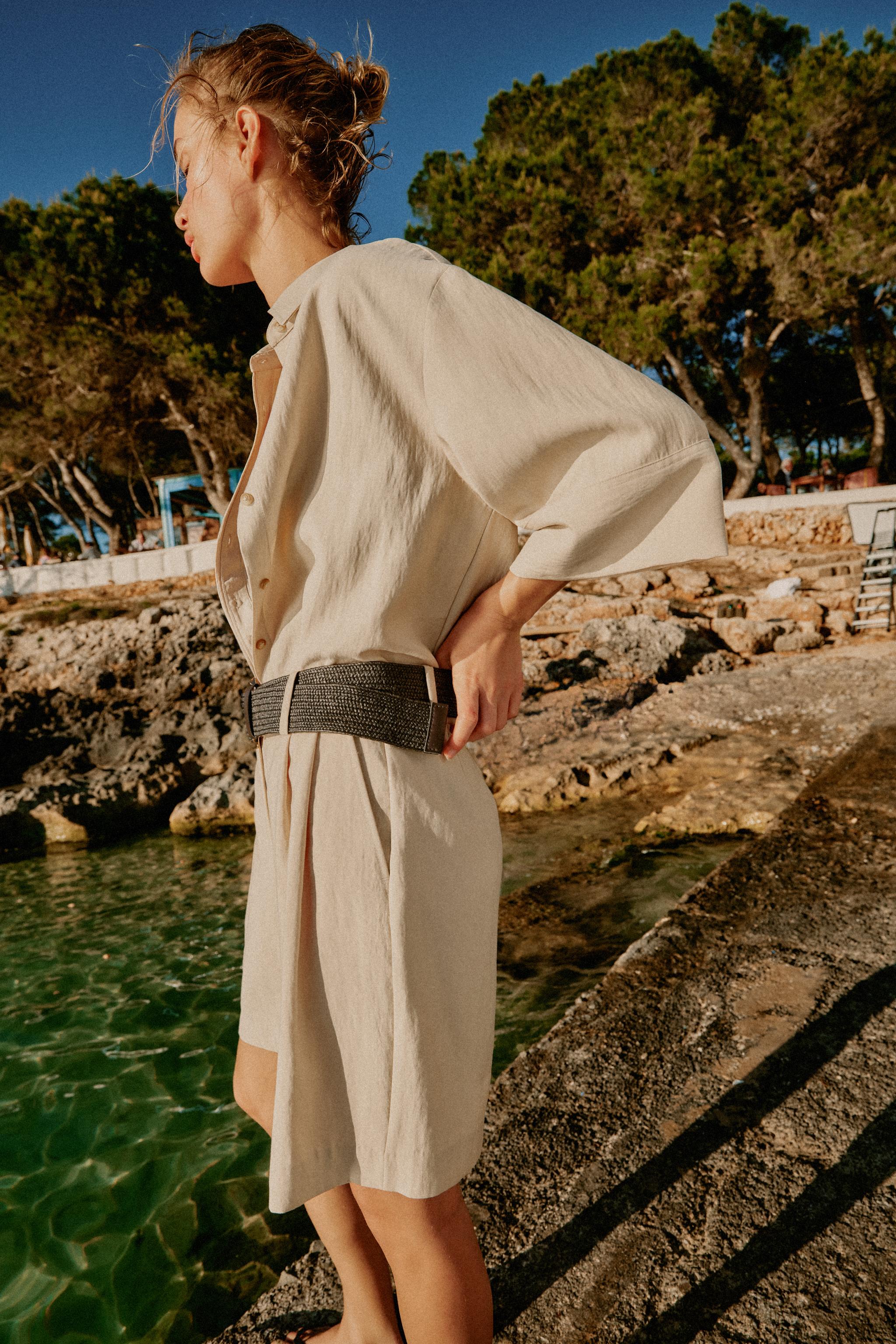 CROPPED WIDE SLEEVE SHIRT