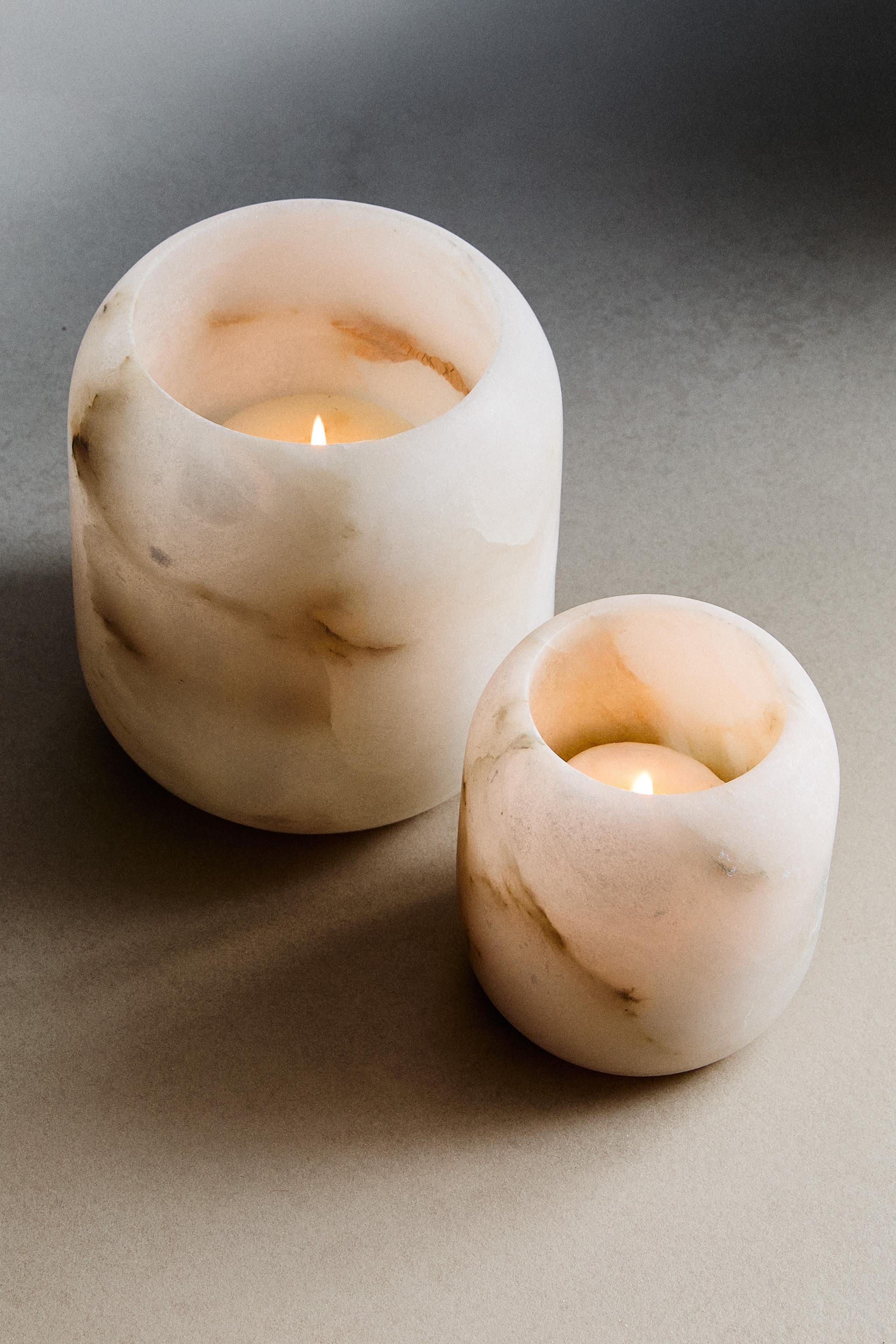 ALABASTER TEALIGHT HOLDER