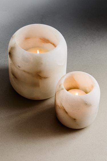 ALABASTER TEALIGHT HOLDER - White by Zara