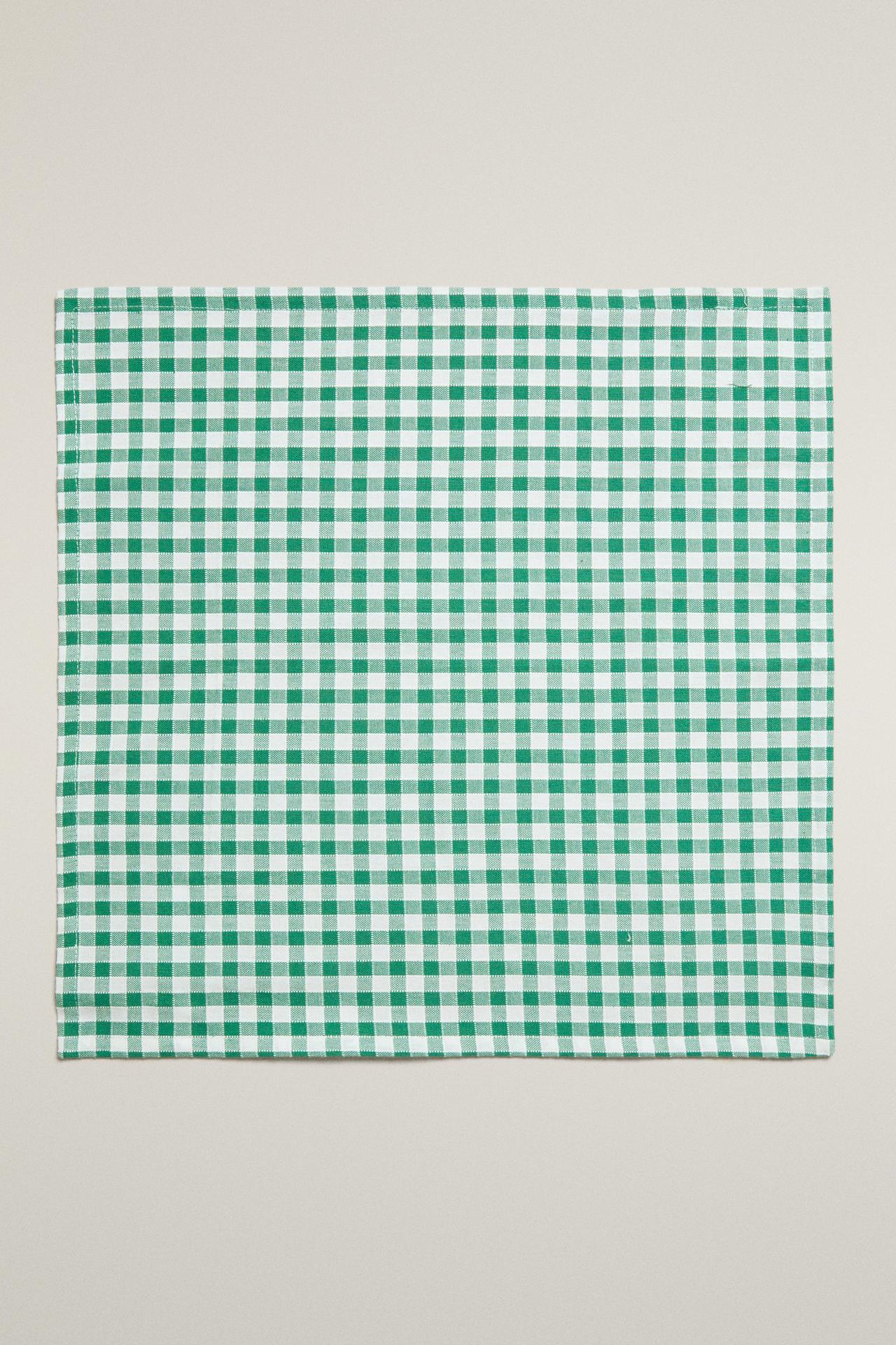 GINGHAM NAPKIN PACK (PACK OF 2) — Green