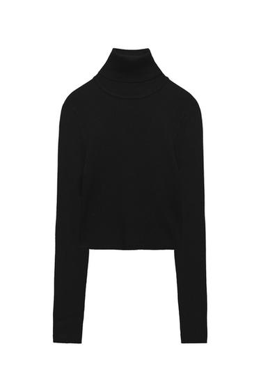 JERSEY PUNTO CROP CUELLO SUBIDO