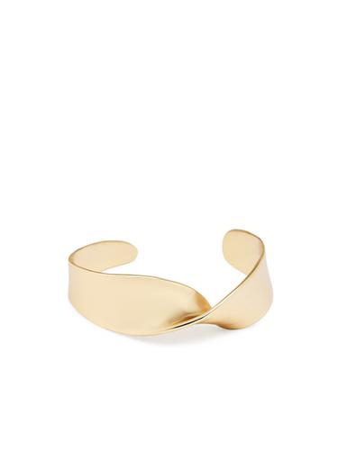 Bracelet large texturé - Doré de Zara