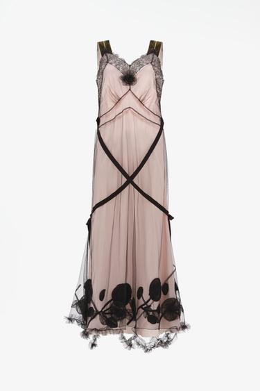 LIMITED EDITION 100% SILK DRESS — Pale pink 1