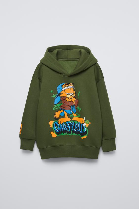 GARFIELD © PAWS INC. WARM HOODIE Green ZARA United Kingdom