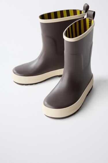 BOTTES DE PLUIE COLOR BLOCK - Marron de Zara - Image 2