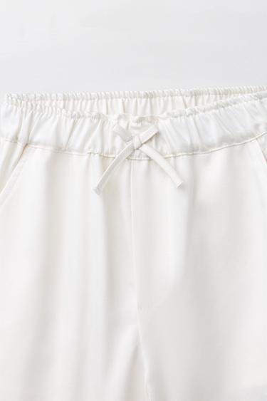 PANTALON BARREL À PINCES - Écru de Zara - Image 2