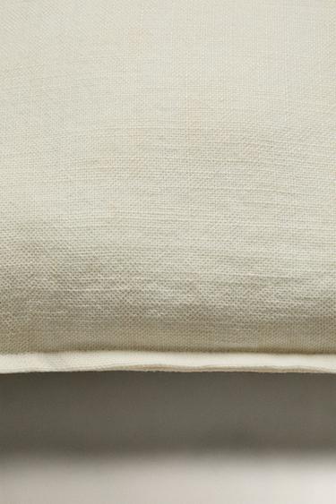 LINEN CUSHION COVER WITH TOPSTITCHING - White by Zara - Image 4