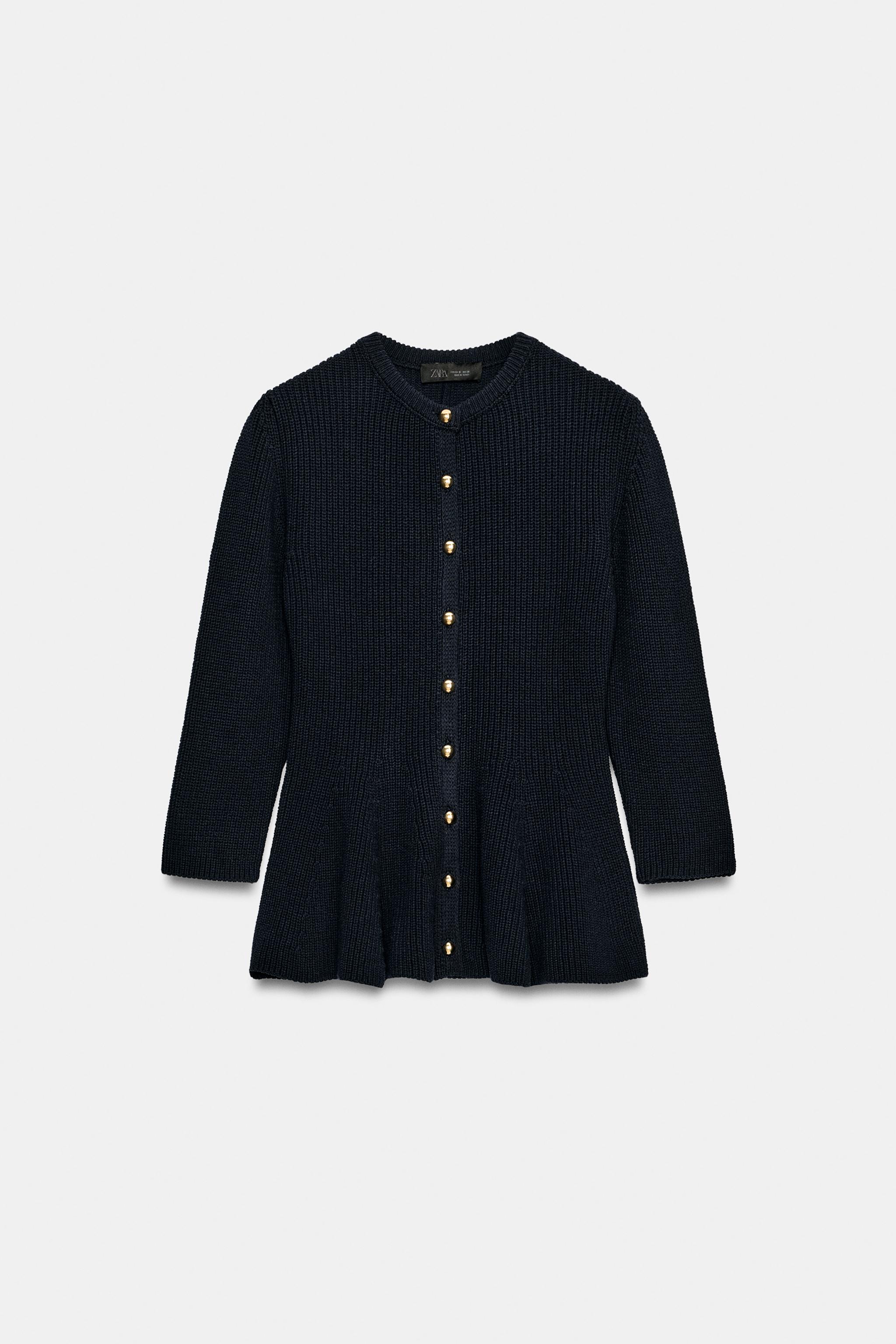 KNIT PEPLUM JACKET