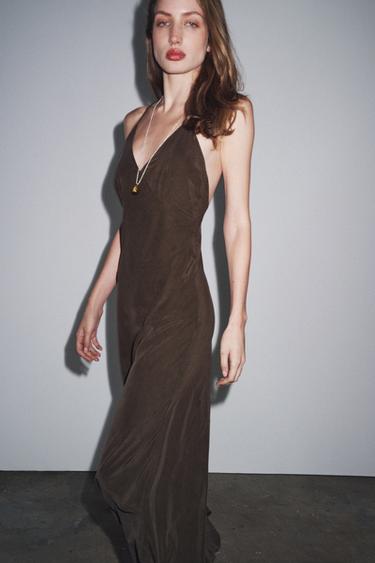 ZW COLLECTION CAMISOLE DRESS - Brown by Zara