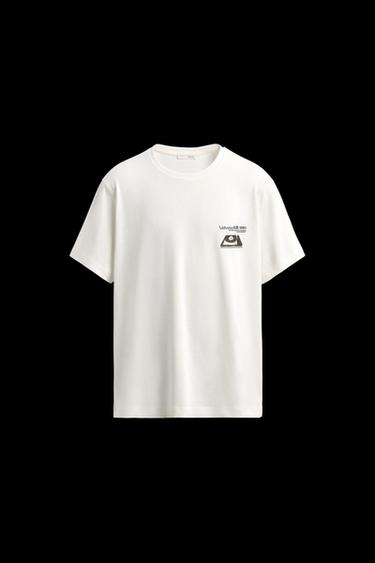 T-SHIRT MIT VINYL-PRINT - Cremefarben von Zara - Bild 0
