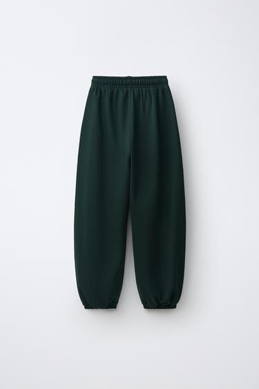 LABEL JOGGER PANTS — Dark green 2