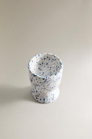 COQUETIER GRÈS TACHETÉ - Bleu de Zara - Image 1