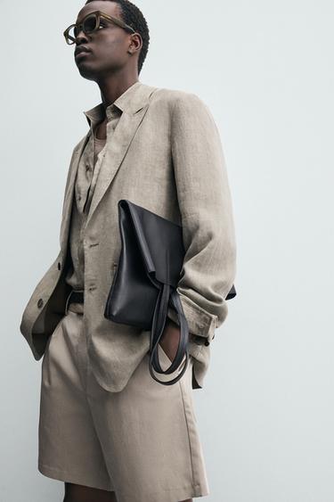 BERMUDA COUPE DÉCONTRACTÉE PLIS - Vison de Zara - Image 5