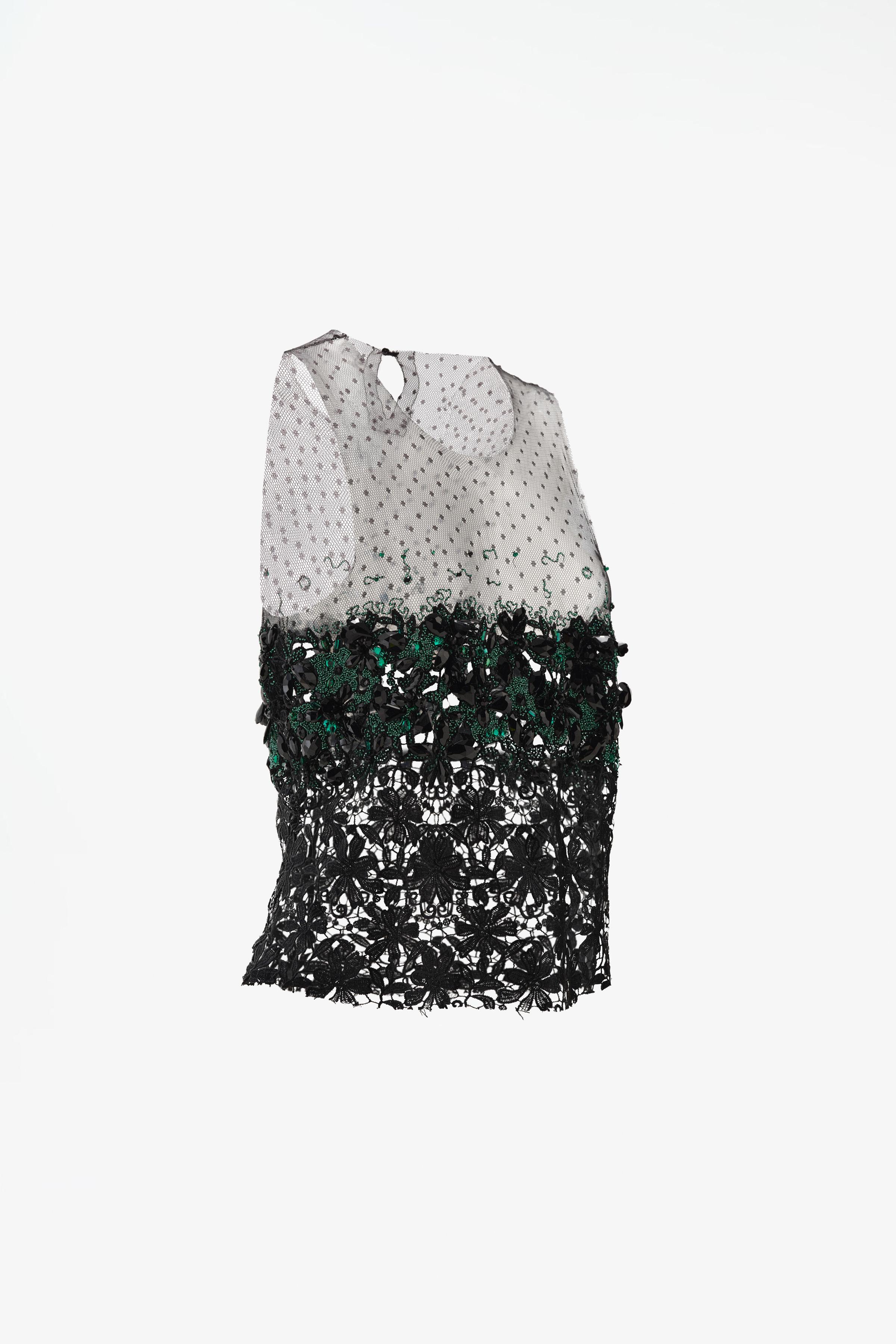 LIMITED EDITION JEWELED GUIPURE TOP
