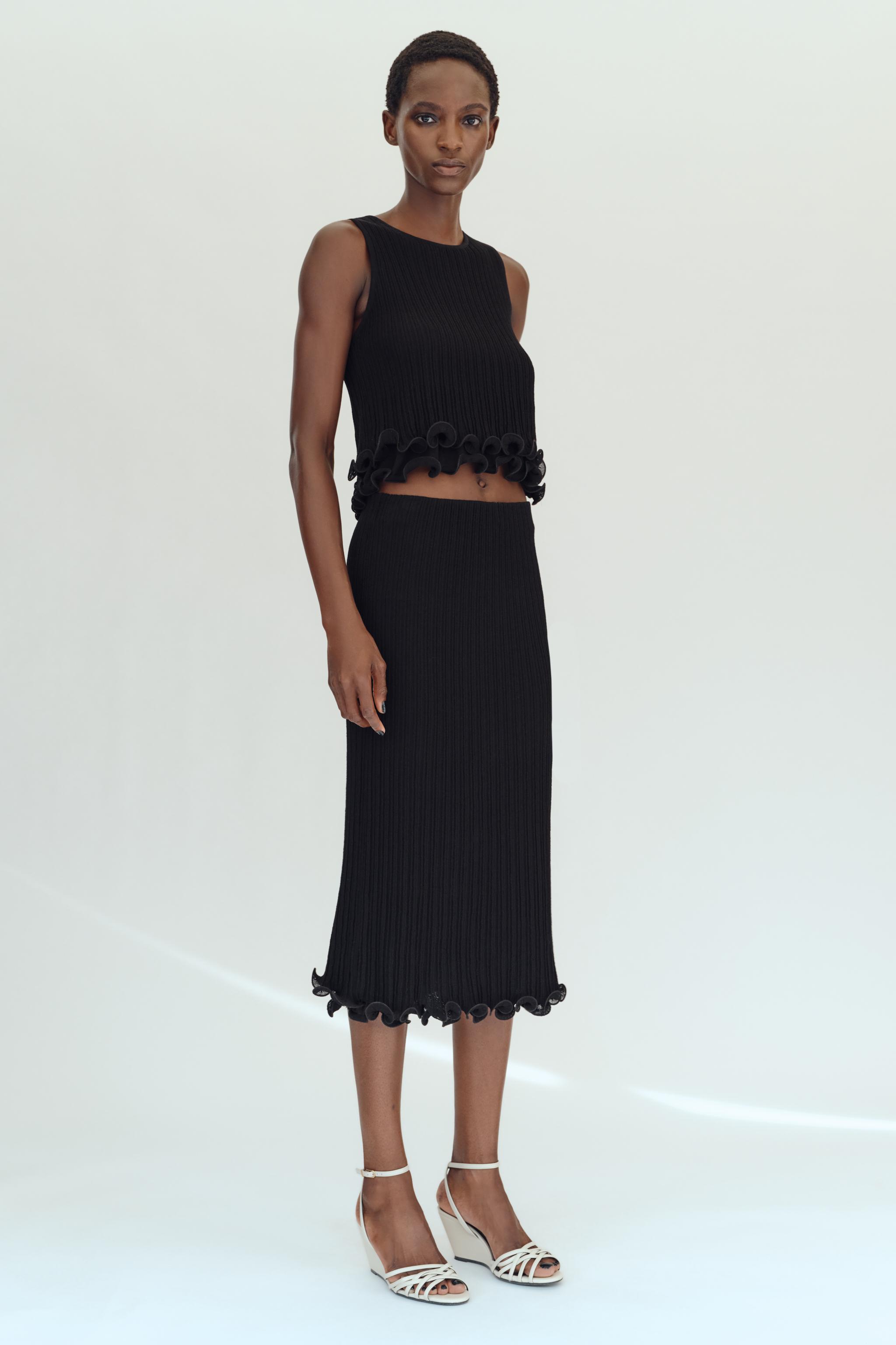 Zara ÇİFT KATLI TRİKO TOP