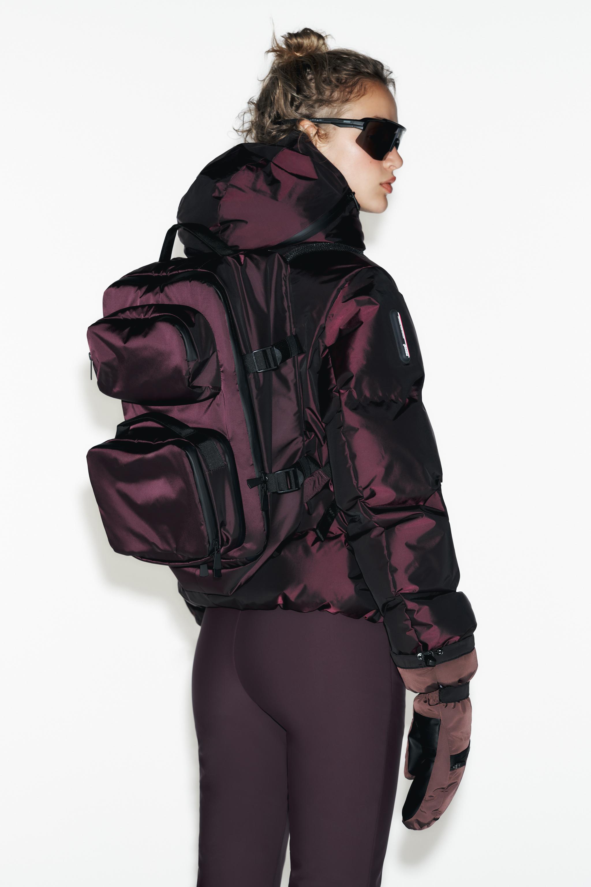 Zara burgundy backpack NWT Zara shopper Bag Instock ✓ Colors - Burgundy & Brown Height  main image 4