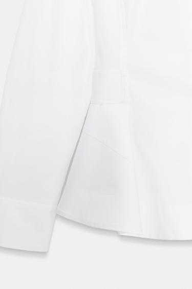 CAMISA POPELÍN PEPLUM ZW COLLECTION - Blanco de Zara