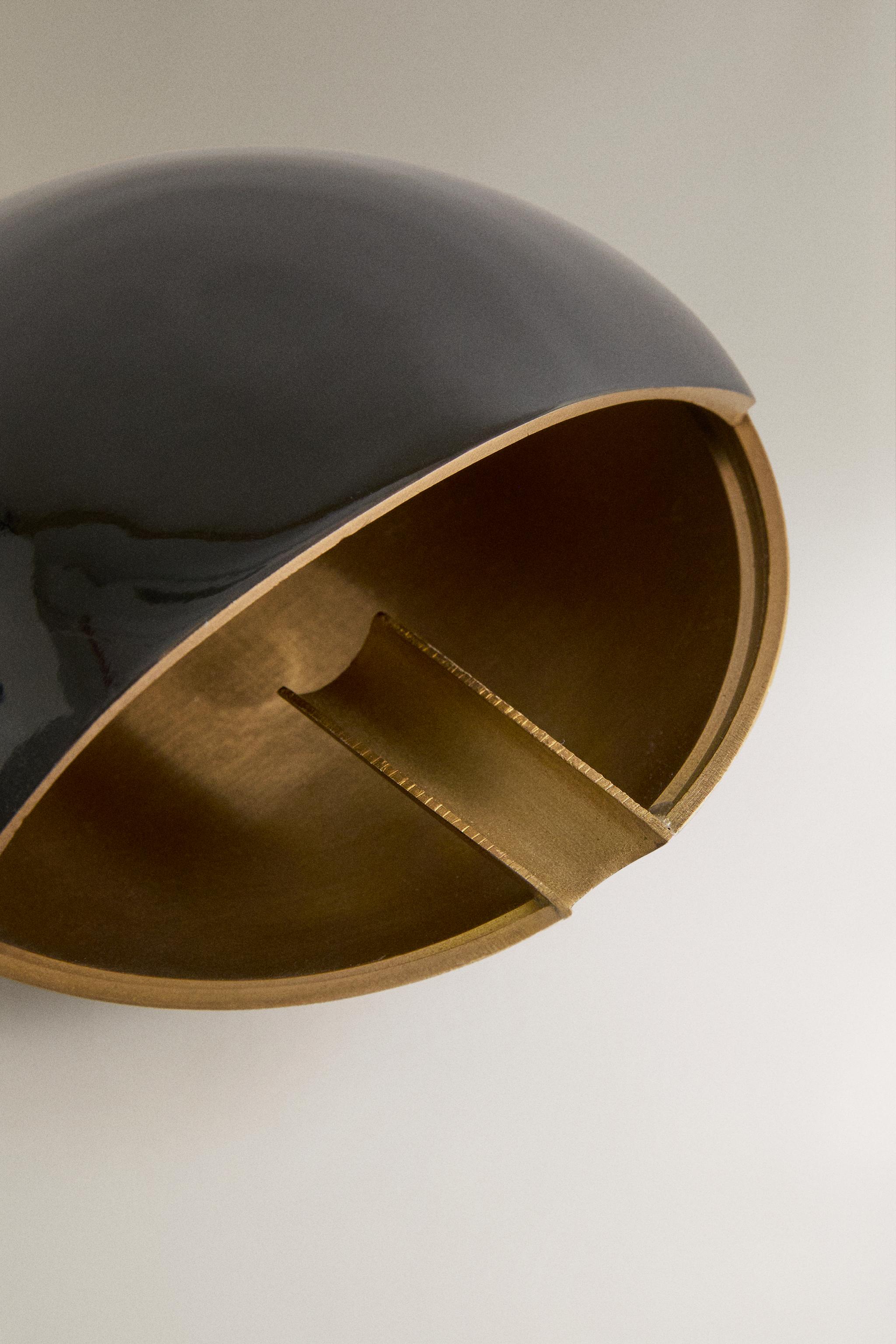 LACQUERED BRASS ASHTRAY