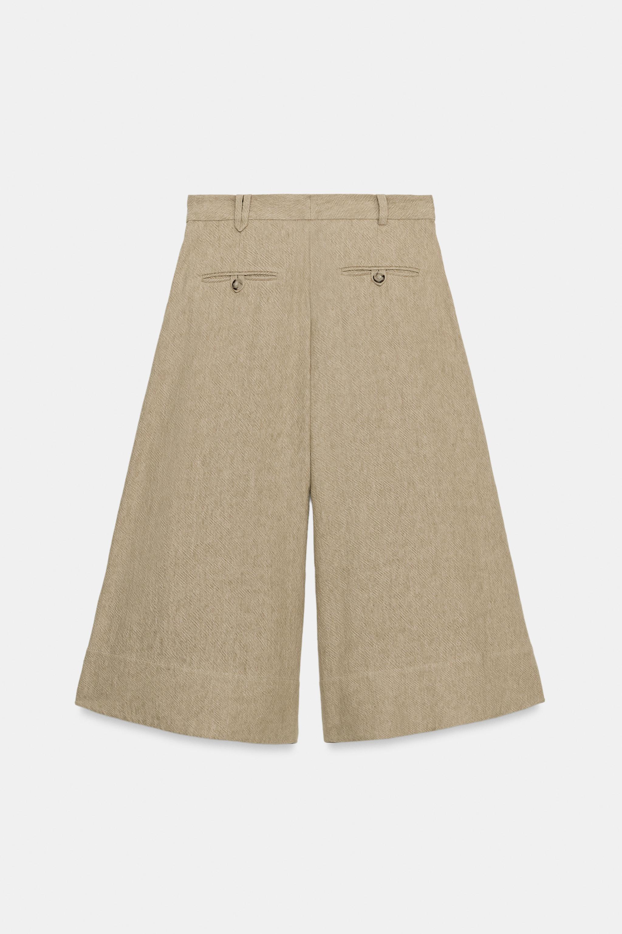 ZW COLLECTION WIDE-LEG LINEN PANTS