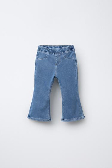 Leggings de denim acampanados