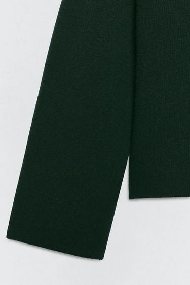VESTE ÉPAULETTES LAINE SOSHIOTSUKI X ZARA - Vert bouteille foncé de Zara - Image 8