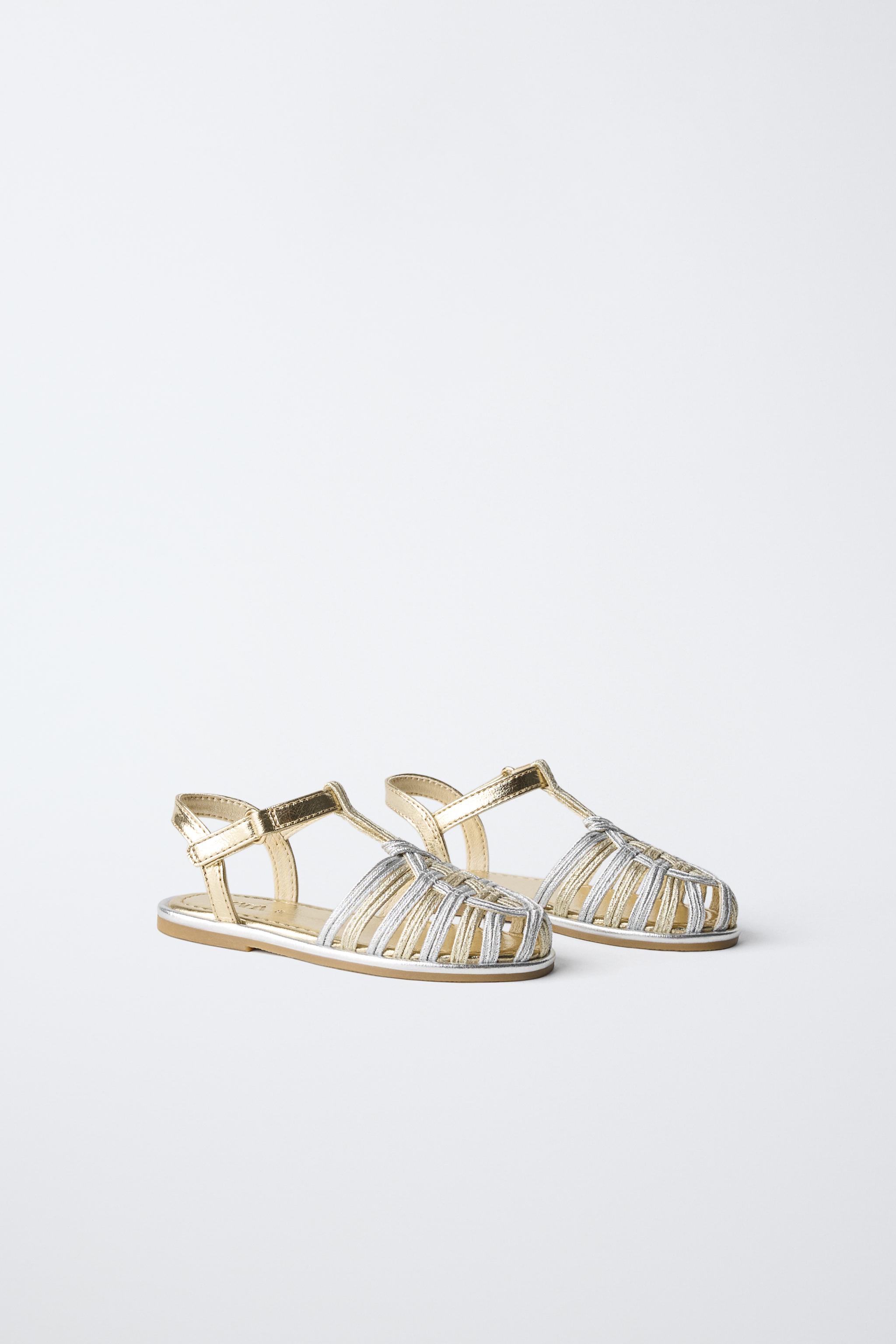 METALLIC SANDALS — Gold