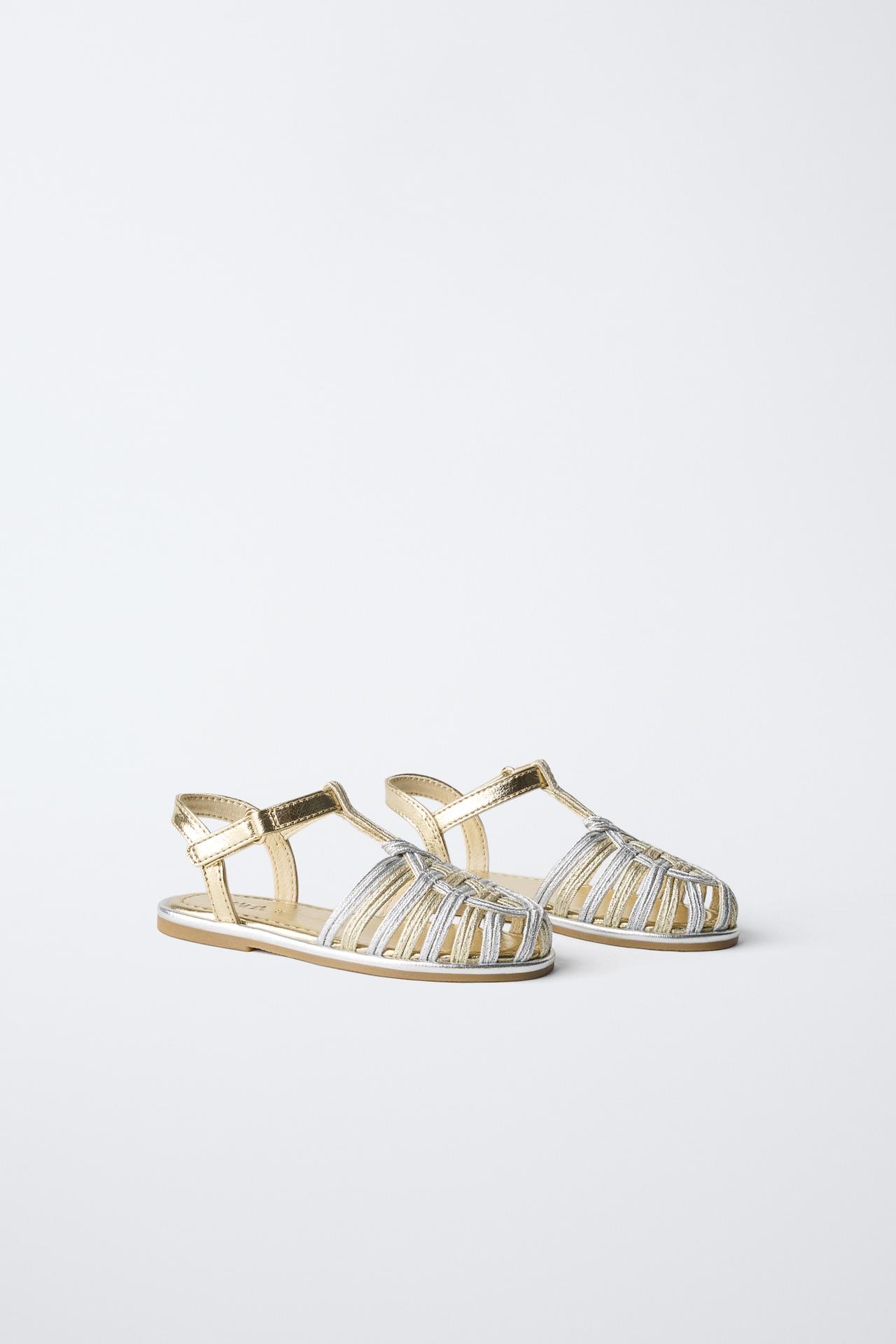 METALLIC SANDALS — Gold