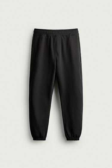 BASIC REGULAR FIT JOGGERS - Black by Zara