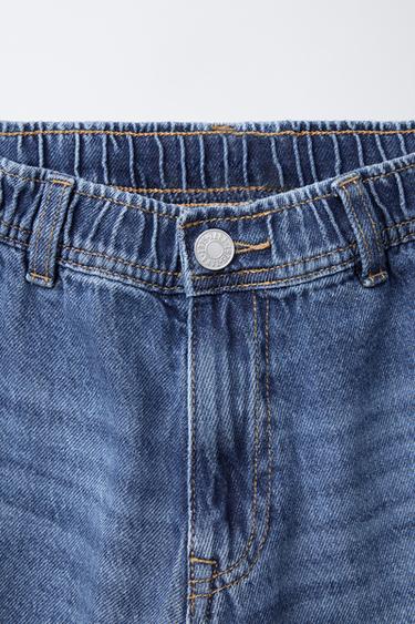 BALLOON JEANS WITH ELASTIC TRIM - Mid-blue by Zara - Image 2
