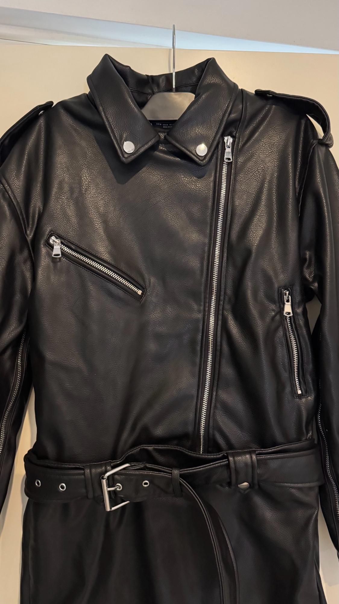FAUX LEATHER DRESS WITH ZIPS - Image 2