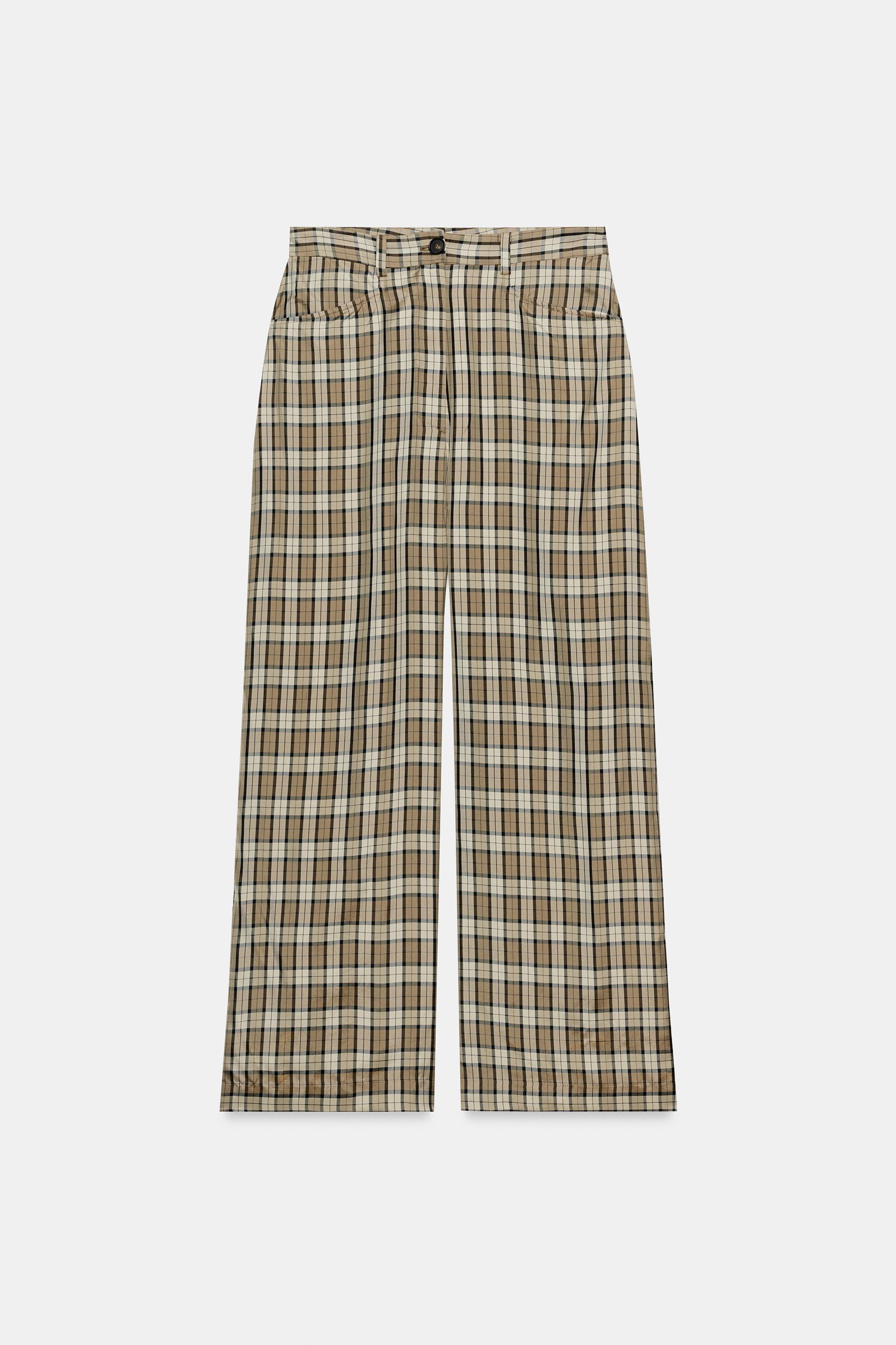 Женские брюки Zara ZW COLLECTION PLAID PANTS — фото 8